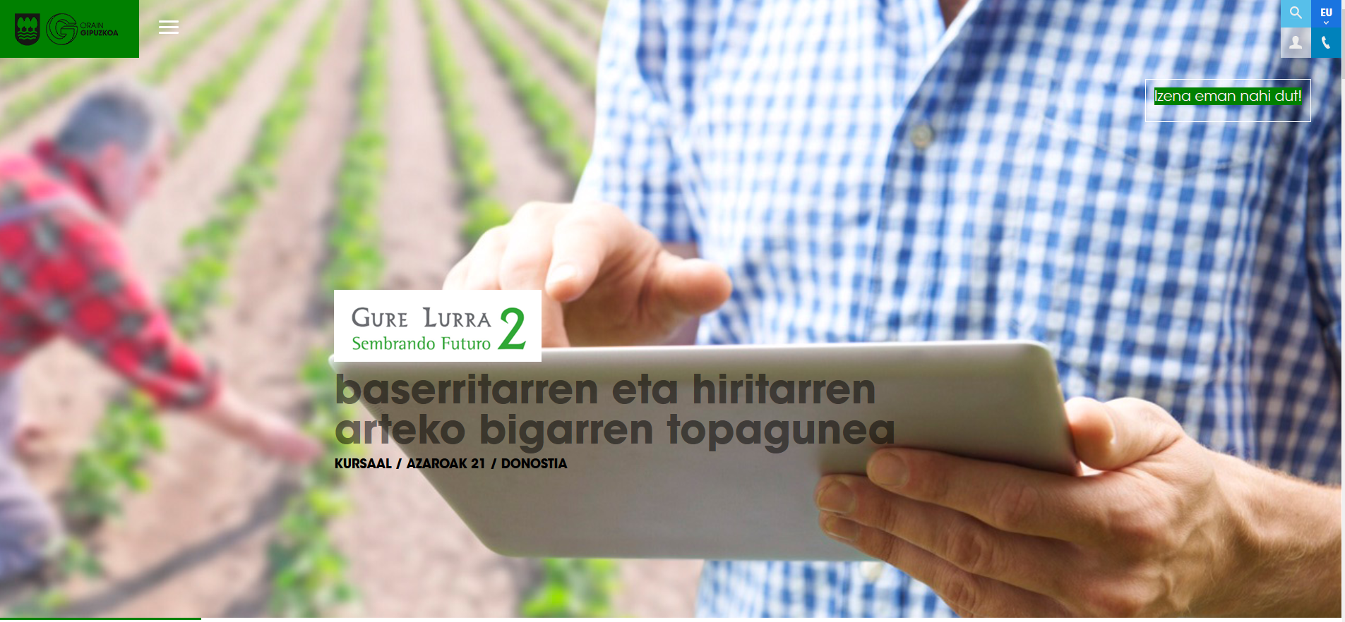 La 2. edición de GURE LURRA.Sembrando Futuro tiene el relevo generacional como tema central