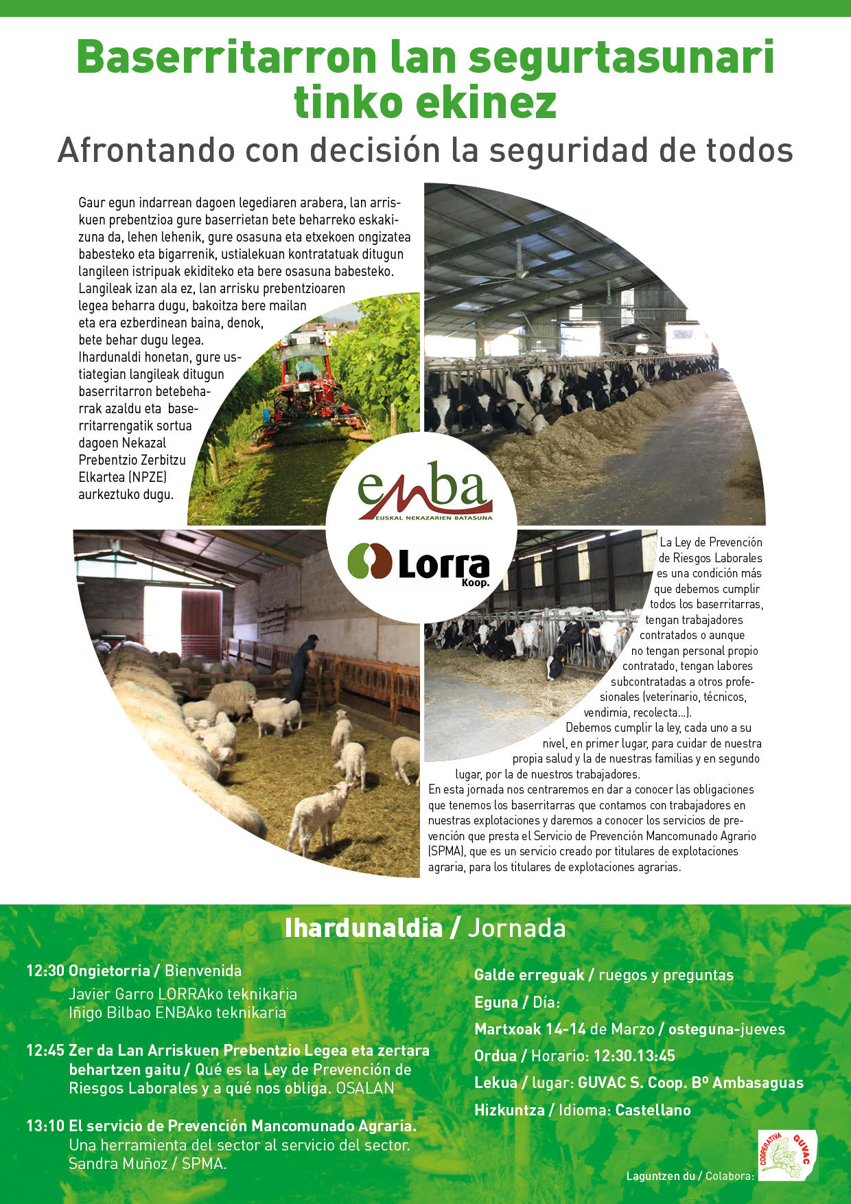 Karrantza acogerá la Primera Jornada sobre Prevención de Riesgos Laborales el próximo 14 de marzo