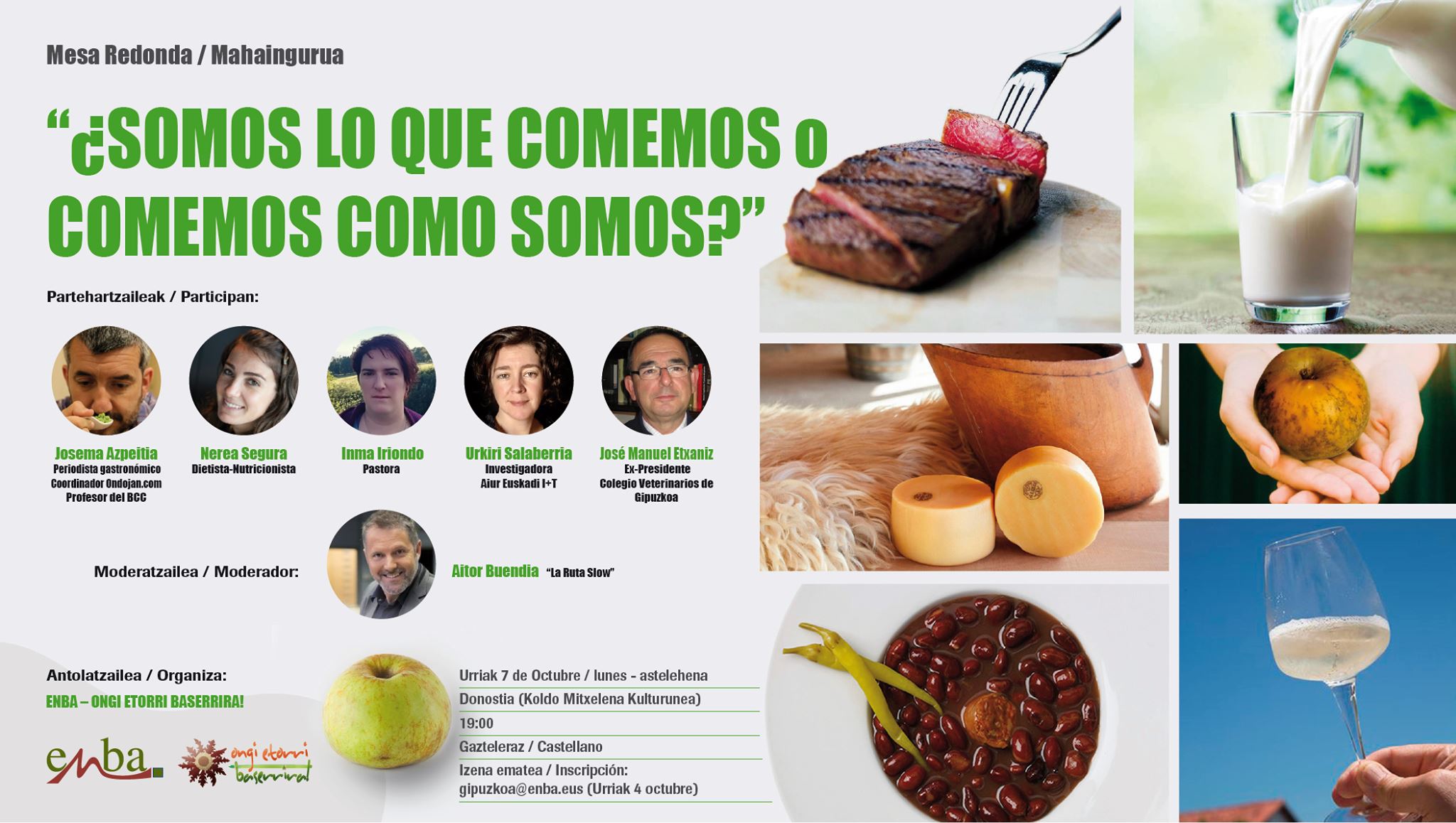 ENBA celebra el Día Mundial de la Alimentación con la Mesa Redonda “¿SOMOS LO QUE COMEMOS o COMEMOS COMO SOMOS?” 